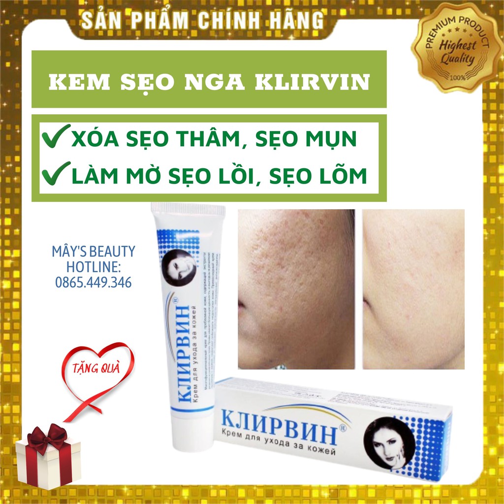Kem Sẹo Nga Klirvin 25G Thành Phần Thảo Mộc Tự Nhiên Hỗ Trợ Xóa Sẹo Thâm Sẹo Mụn Rạn Da