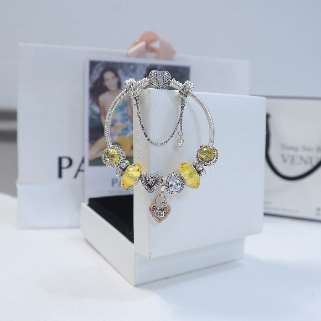 Bộ sưu tập vòng charm mệnh Kim- ẢNH THẬT- Hàng cao cấp bạc 925- Trang sức bạc Venus