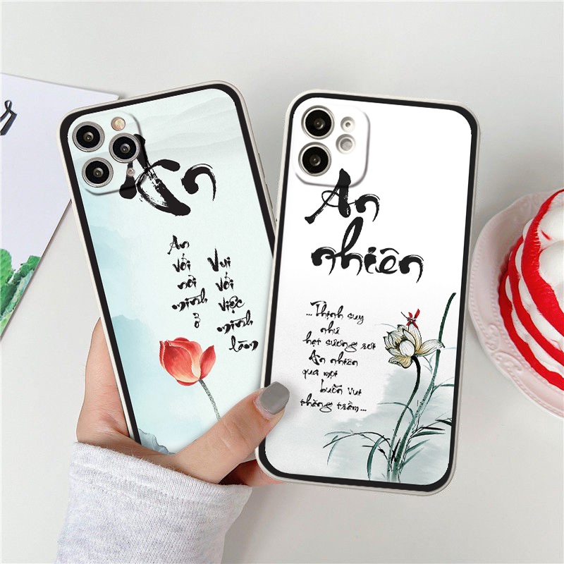 Ốp iphone 12 viền vuông cặp chữ *An - An nhiên* dành cho ip 6/6s/7/7plus/X/Xsmax/11/11promax/12/13promax