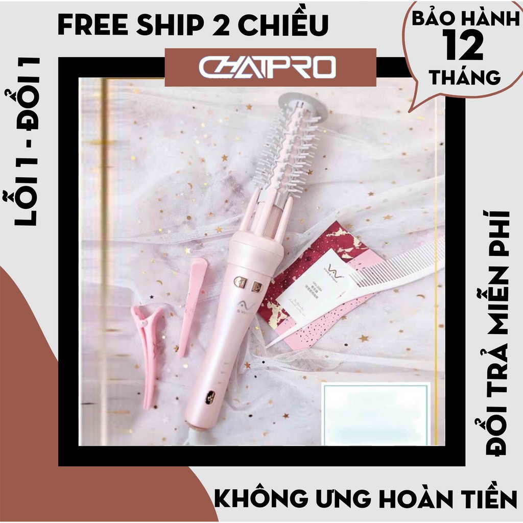 [Hàng Loại 1] Lược uốn xoăn, máy uốn xoăn xoay tự động 360 độ cao cấp- Bảo Hành 12 tháng