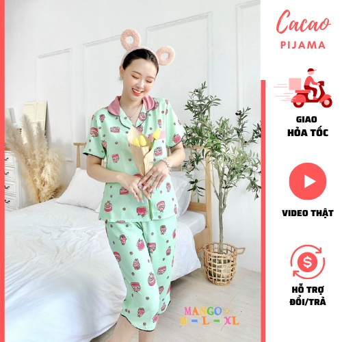 (𝗖𝗼́ 𝟴 𝗠𝗮̀𝘂) Đồ bộ pijama Lụa MANGO quần lở cao cấp hàng đẹp loại 1 thời trang DB012 - CACAOSHOP