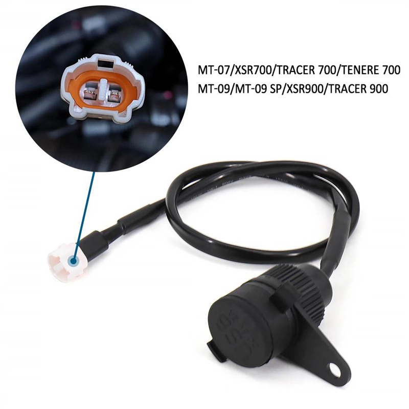 Cục Sạc Nhanh USB Kép Chống Nước Cho Xe Máy YAMAHA MT09 MT07 XSR700 Tracer 700 Tenere 700