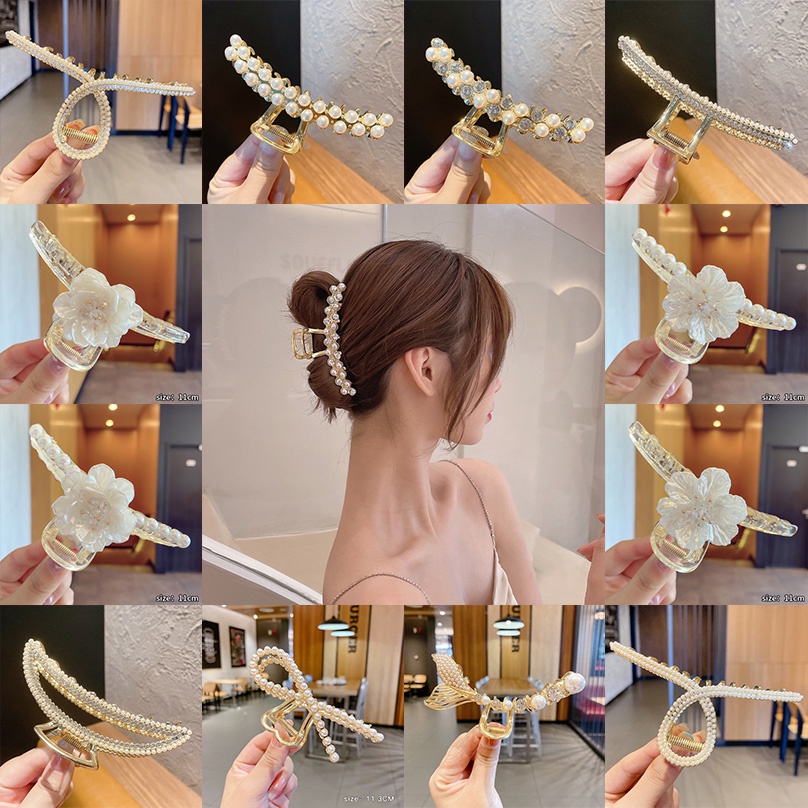 Kẹp Tóc Kim Loại Cỡ Lớn Thanh Lịch Phong Cách Hàn Quốc