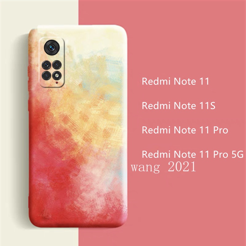 Ốp Điện Thoại Silicone Mềm Màu Nước Chống Rơi Cho Xiaomi Redmi Note 11 / 11S / 11Pro 5G 4G