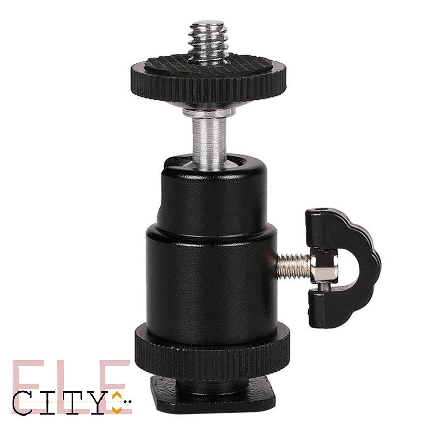 111ele} Photography Light Bracket Metal Hot Shoe Ptz 1/4 Screw Interface Ball Type