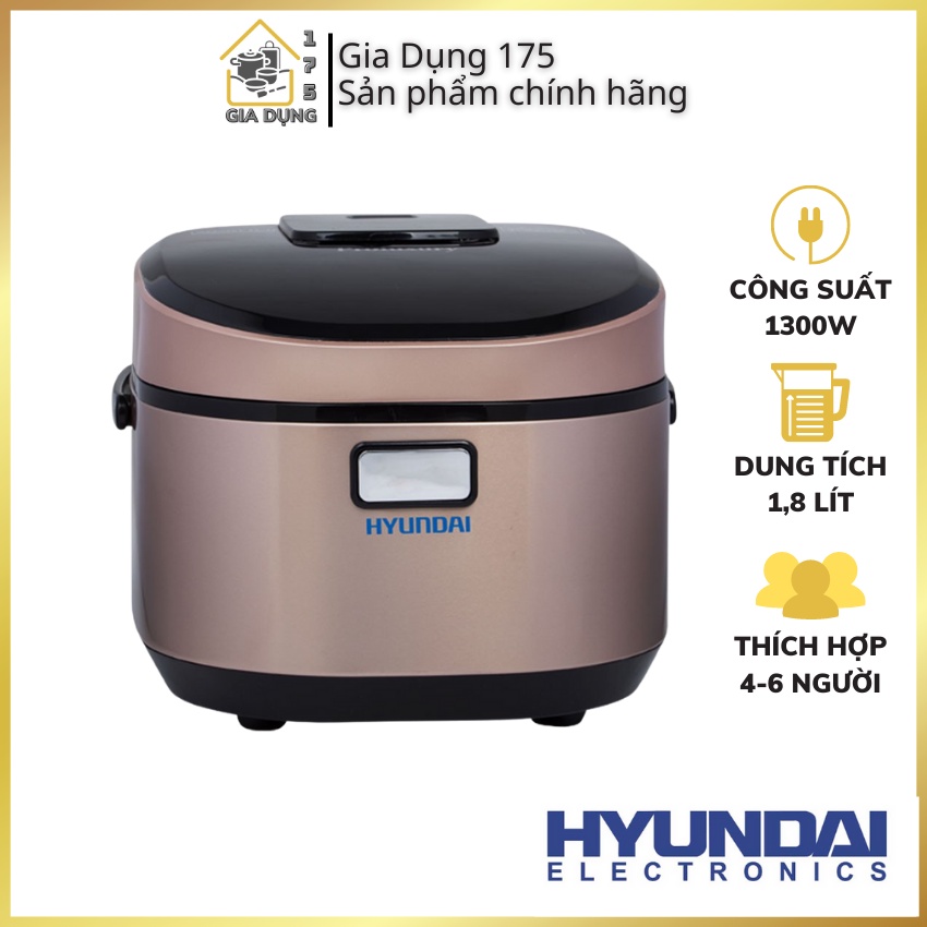 , nồi điện Hyundai 2201G Dung Tích 1.8L, Bảo hành 12 tháng 1 đổi 1 trong 7 ngày