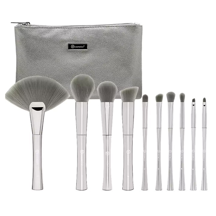 Bộ Cọ Trang Điểm Bh Cosmetics Smoke ‘n Mirrors - 10 Piece Metalized Brush Set