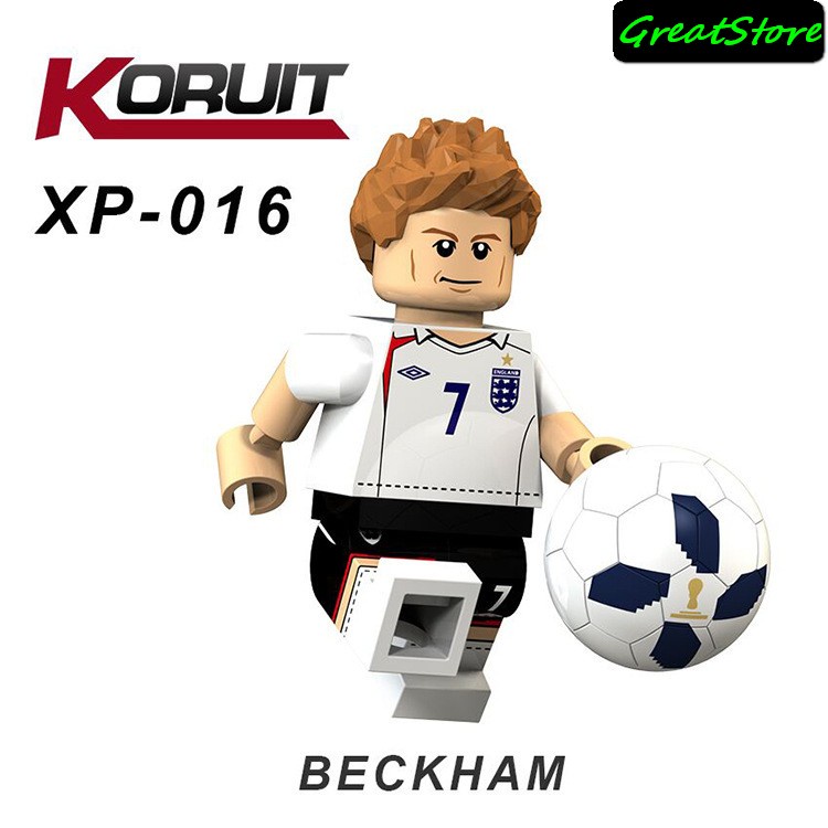 MINIFIGURES LEGO XT 1003 Cầu Thủ C.RONALDO,MESSI,NEYMAR,BECKHAM,LUIZ NAZARIO,DE BRUYNY,MODRIC,CAVANI