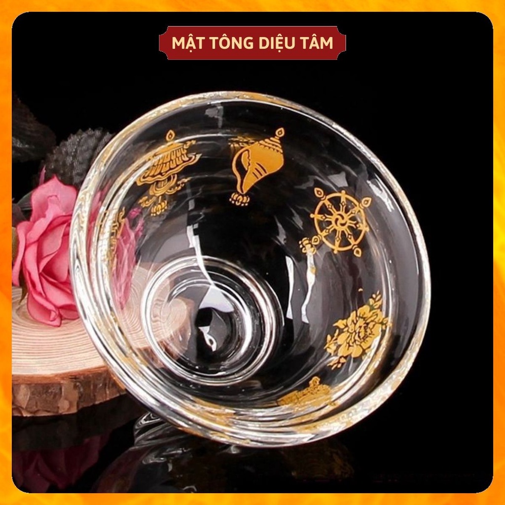 Đồ thờ cúng- Bát pha lê đựng nước, chén đựng nước hoặc để vật phẩm Phật giáo, tâm linh, phong thủy, thờ cúng, trận pháp