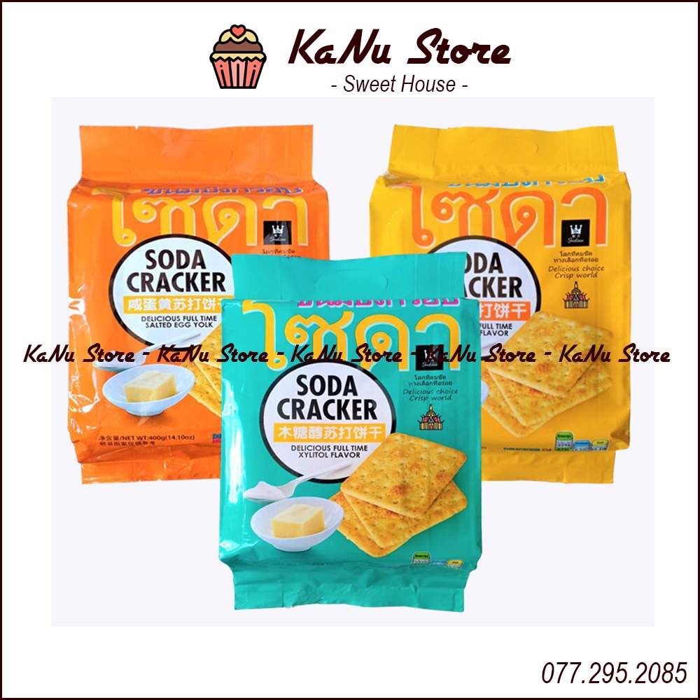 Bánh quy Soda Cracker ăn kiêng Thái Lan 400g