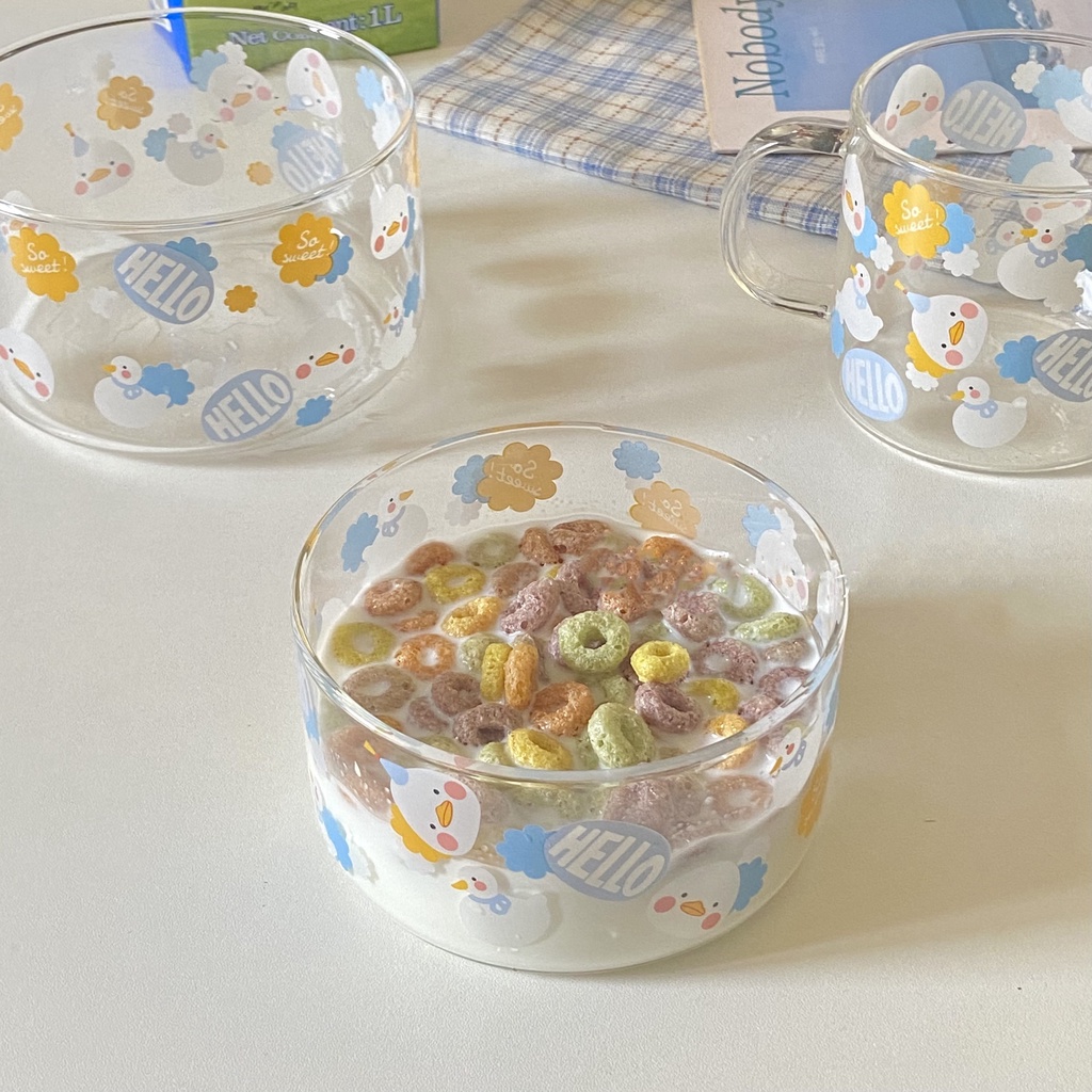 Cốc Ly Tách Hoặc Phụ Kiện Hình Vịt Con So Sweet Uống Trà, Cafe Cute
