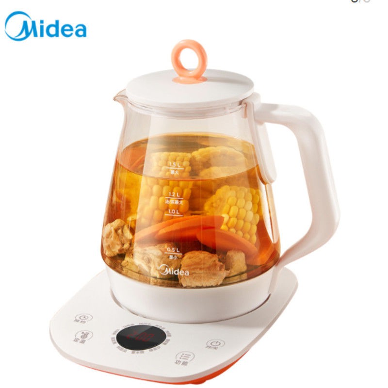 Ấm đun nước điện sức khỏe Midea MK-GE1506C đa chức năng thủy tinh 1.5L có bộ lọc