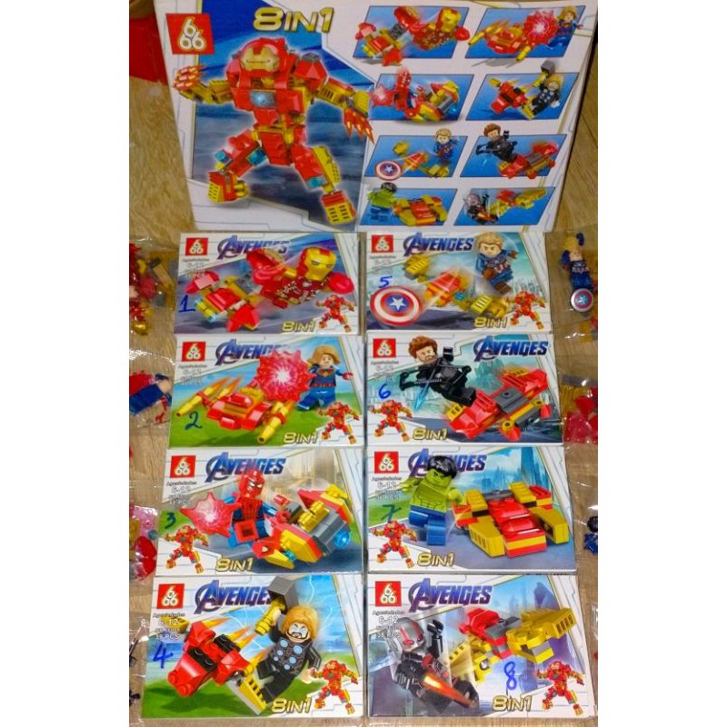 Lắp ráp 1 hộp Lego_Siêu Anh Hùng 66009 có nhiều chi tiết bằng nhựa