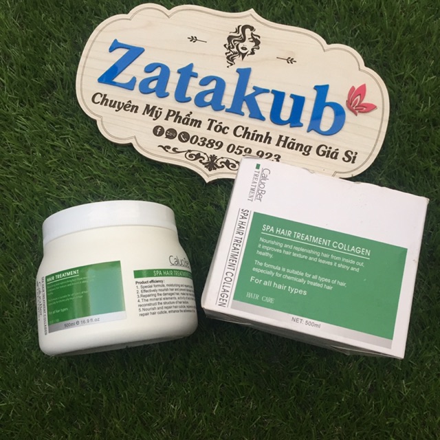 Hấp Dầu Siêu Mượt Collagen Spa Hair Treatment Caluo.Ber 500ml