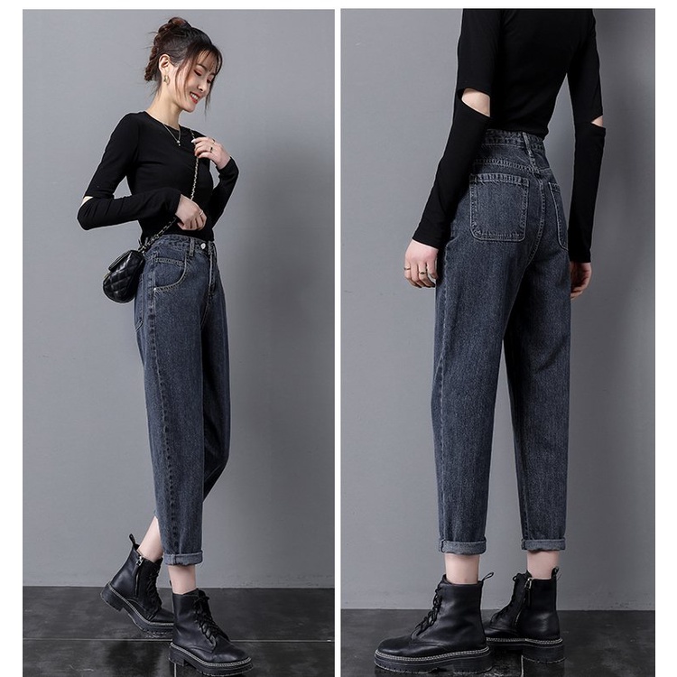 (Combo 2 quần)Quần baggy jeans nữ CẠP CAO cao cấp, phong cách HÀN QUỐC năng động