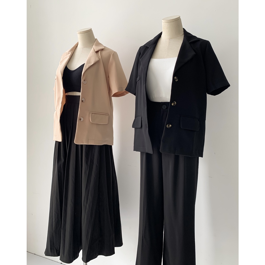 Áo Khoác Blazer Tay Ngắn Demilo | KH-LA3561 | Lana Official
