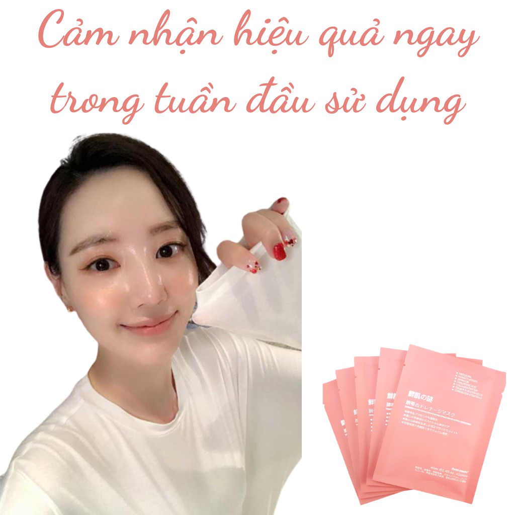 Mặt nạ nhau thai cừu dưỡng trắng da cấp ẩm da dầu mụn mask RWINE BEAUTY tế bào gốc Nhật Bản