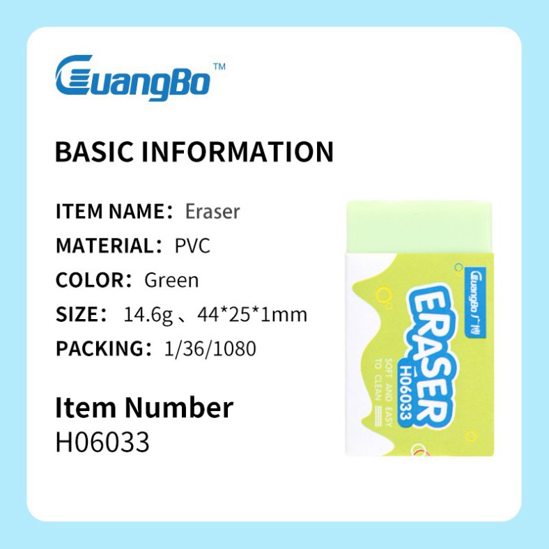 Tẩy học sinh Macarons 4B GuangBo H06033