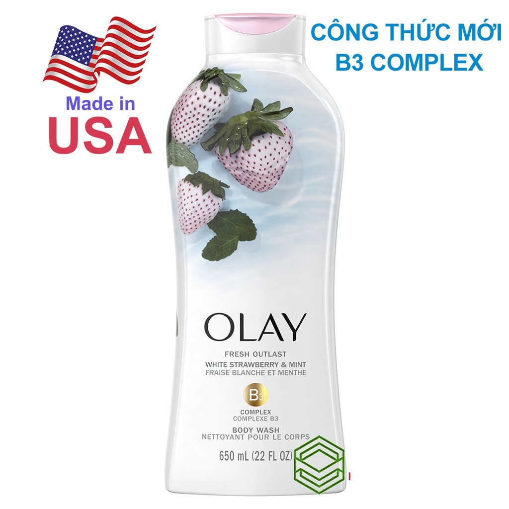 Sữa Tắm Olay Fresh Outlast Strawberry & Mint 650ml