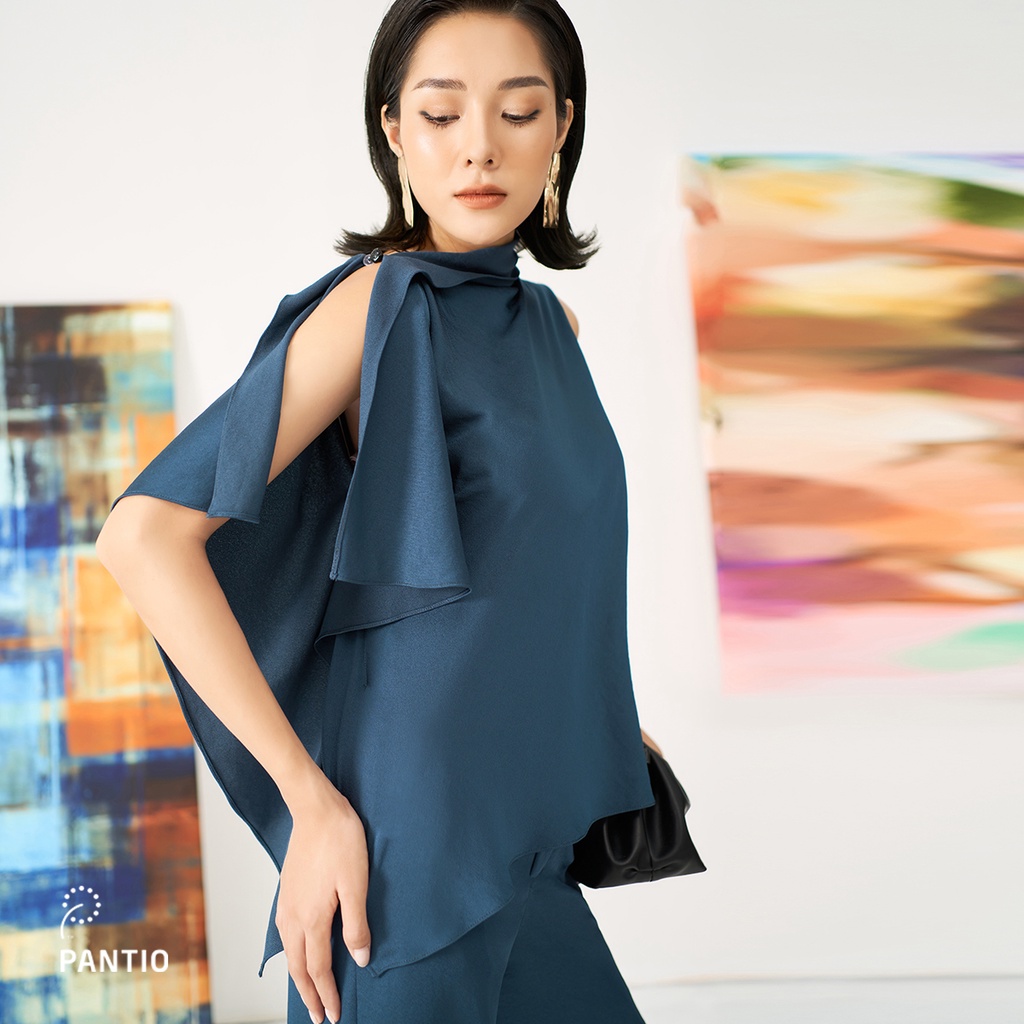 Áo sơ mi chất liệu lụa thiết kế trẻ trung dáng suông BAS32473 - PANTIO
