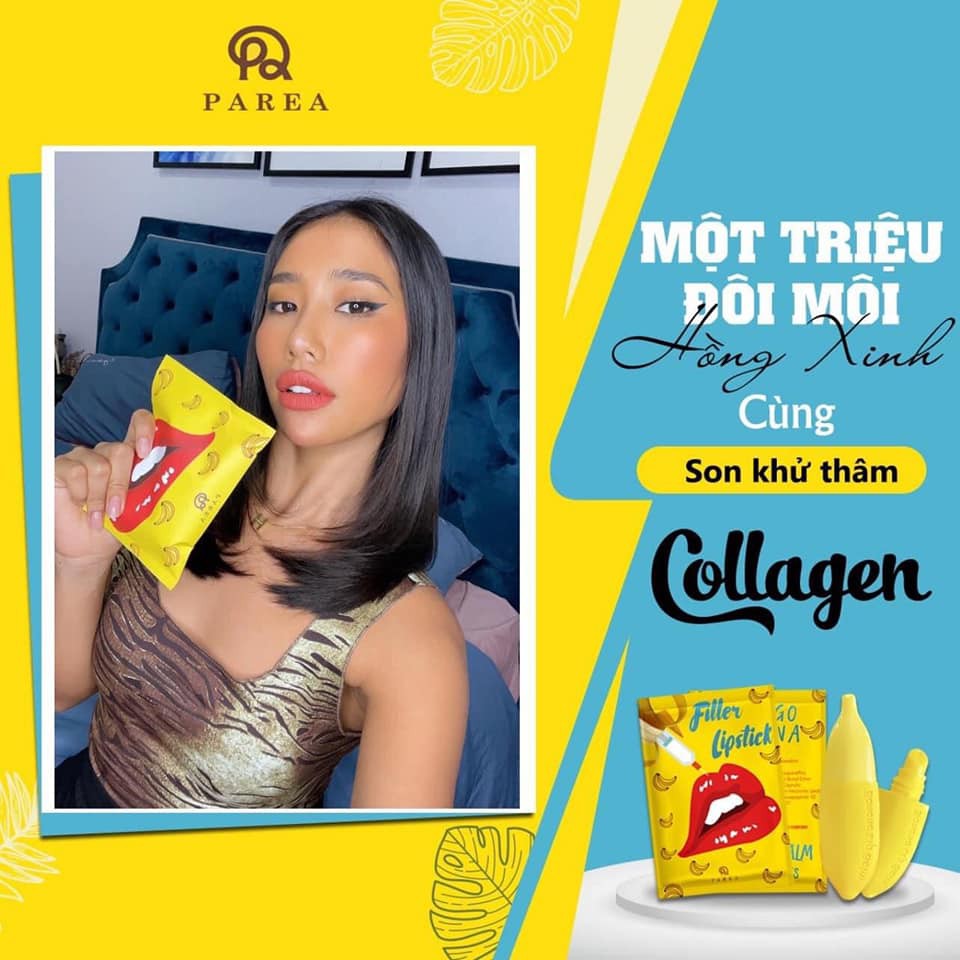 Son Dưỡng Khử Thâm Môi Collagen, Ủ Môi Filler Lipstick Banana Khử Thâm Môi Tại Nhà. Môi Căng Bóng Sáng Hồng (CHÍNH HÃNG)