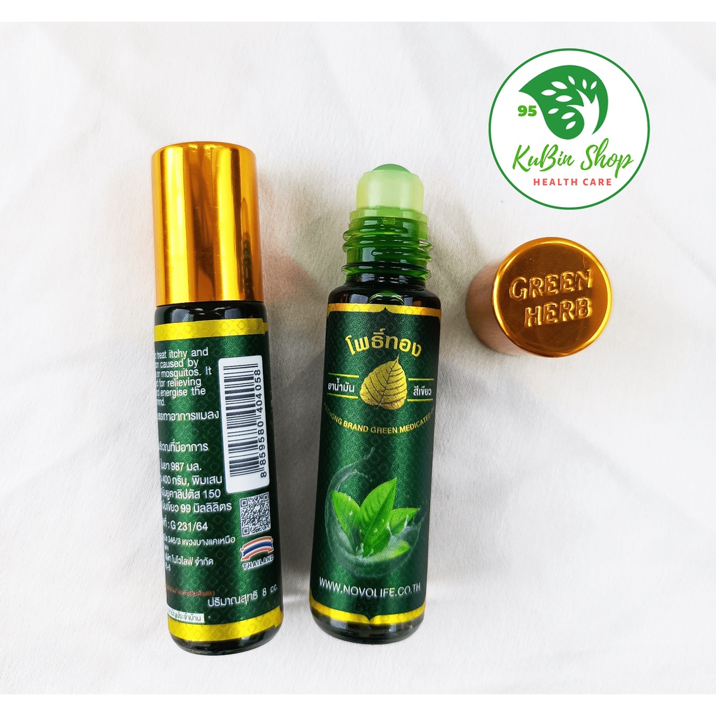 Dầu Lăn Thảo Dược Lá Bồ Đề Thái Lan 8ml