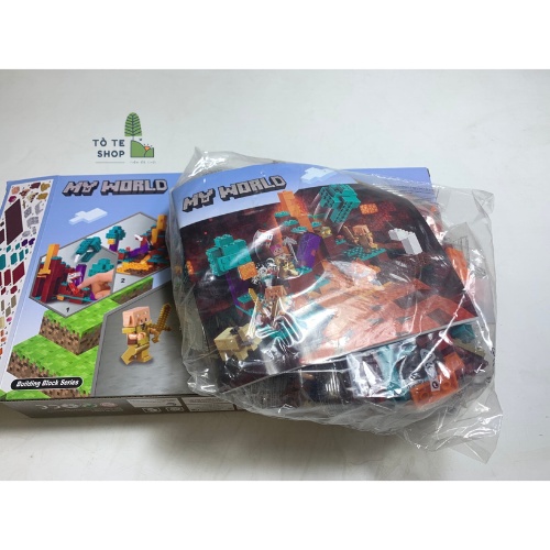 Lego plants vs zombies, đồ chơi lắp ráp hoa quả nổi giận, lego my world - lắp ráp cổng địa ngục trong núi