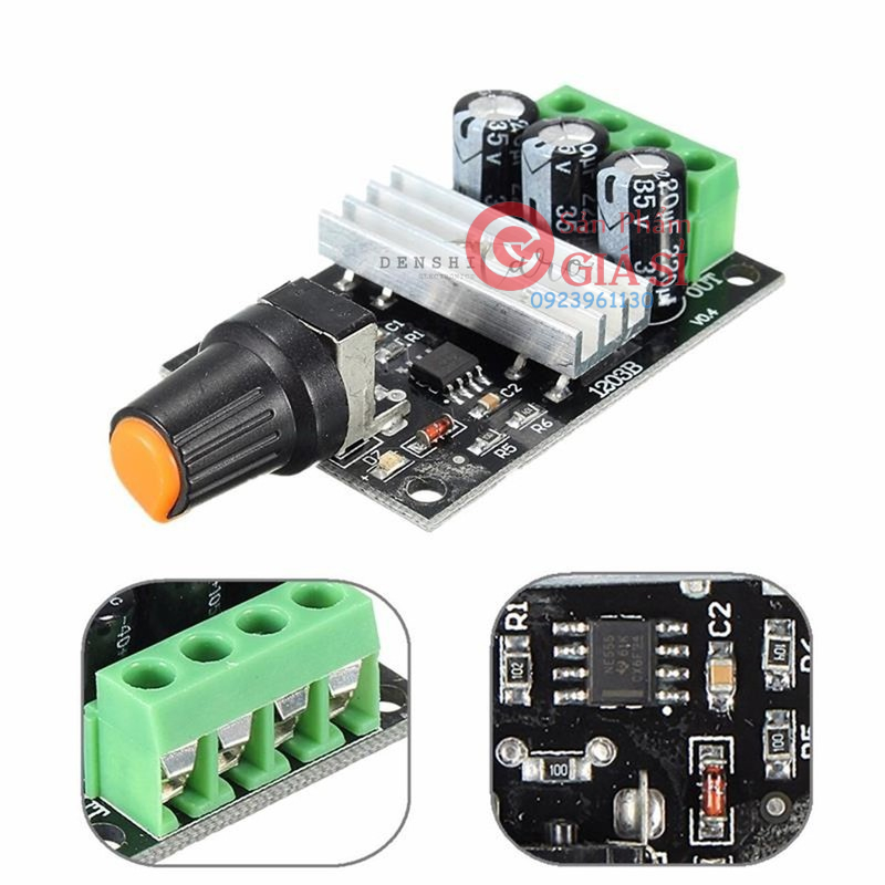 Mạch điều khiển tốc độ động cơ 775 PWM 5V-28V 3A D00-055 ❤️freeship❤️