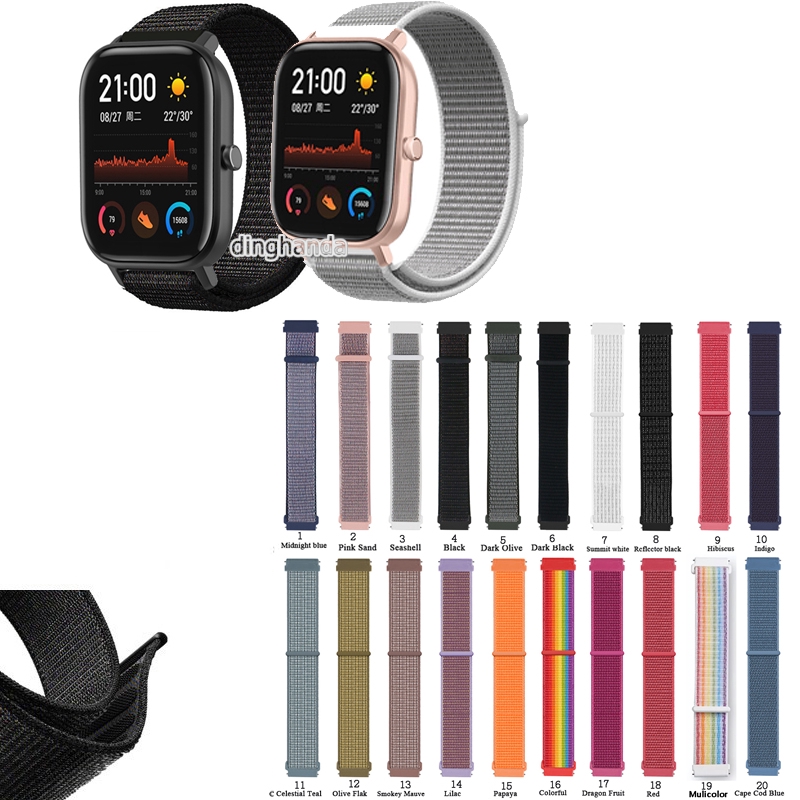 Dây đeo nylon cho đồng hồ thông minh Huami Amazfit GTS 2e GTS2 mini GTS3