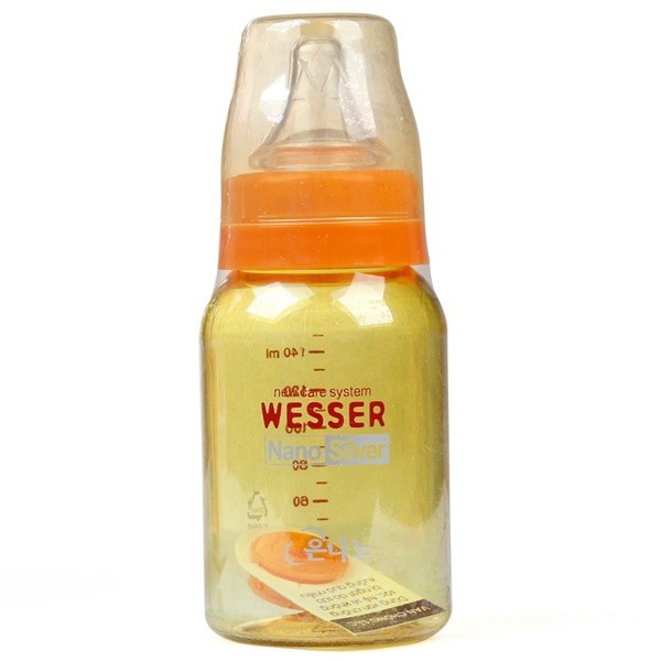 Bình sữa và núm Wesser cổ hẹp 140ml