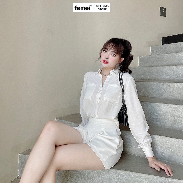 FEMEI - Set Áo sơ mi quần short FSSM003