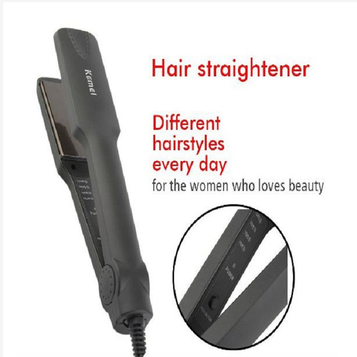 Máy Là Duỗi Thẳng Tóc 4 Mức Nhiệt KEMEI 329-Dụng Cụ Tạo Kiểu,Làm Đẹp, Là Thẳng Tóc