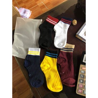 combo 10 đôi tất kẻ cổ cao cho bé.
