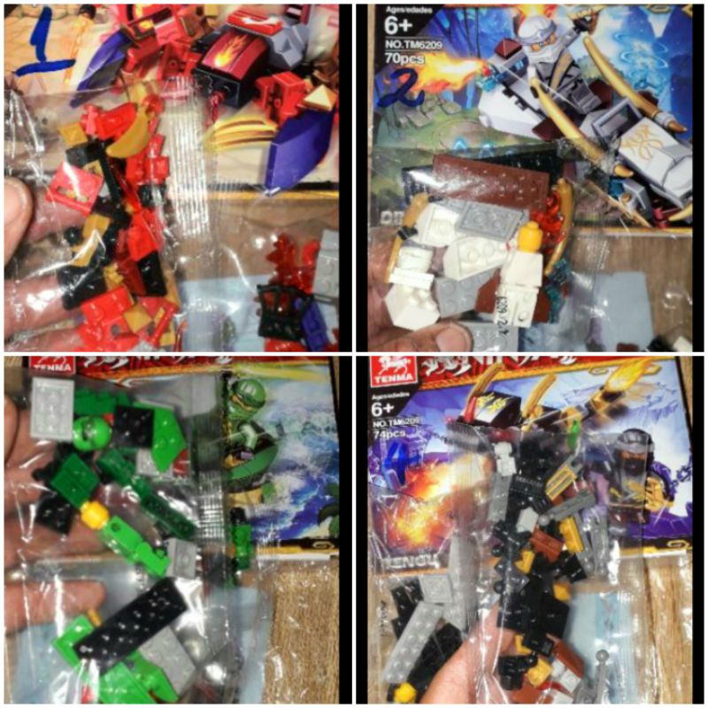 Lắp ráp 1 hộp LegoNinja quái thú TM6209 có nhiều chi tiết bằng nhựa ABS