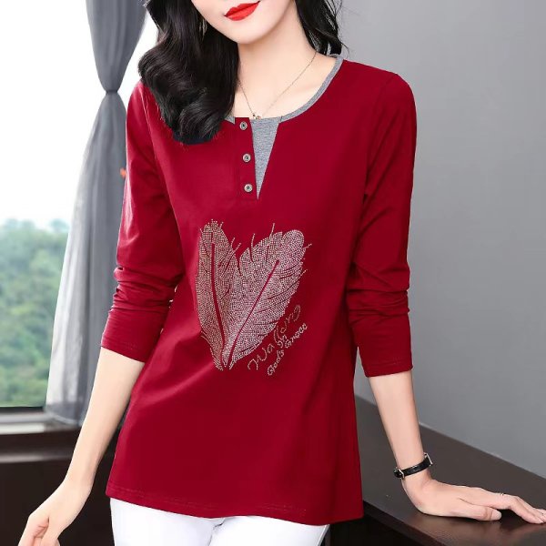 NRVP Áo Thun Nữ Oversized Dài Tay Dáng Rộng