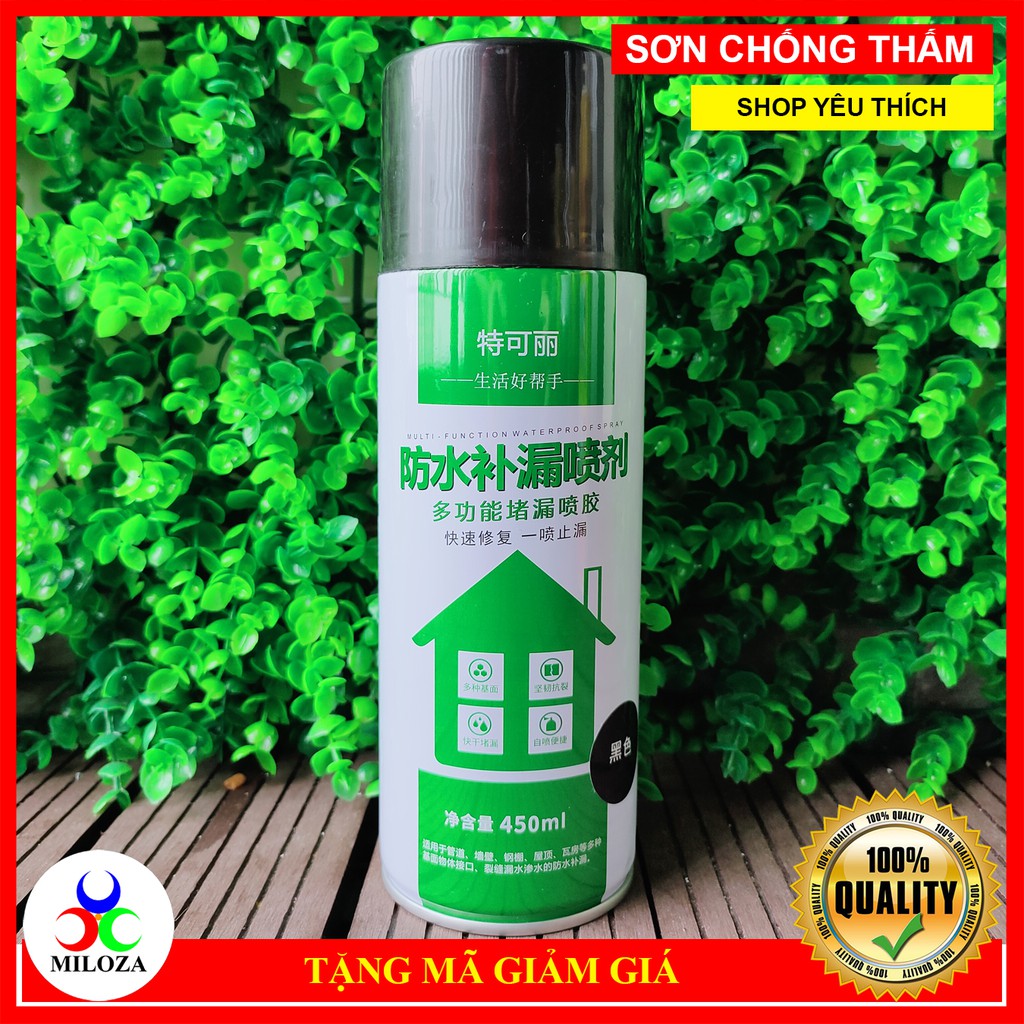 [FSALE] Bình Xịt Chống Thấm Tường - Sơn Chống Thấm - Keo Chống Dột Mái Tôn - Ngói, Bể Cá, Đường Ống Rỉ Nước TECLI 450ML