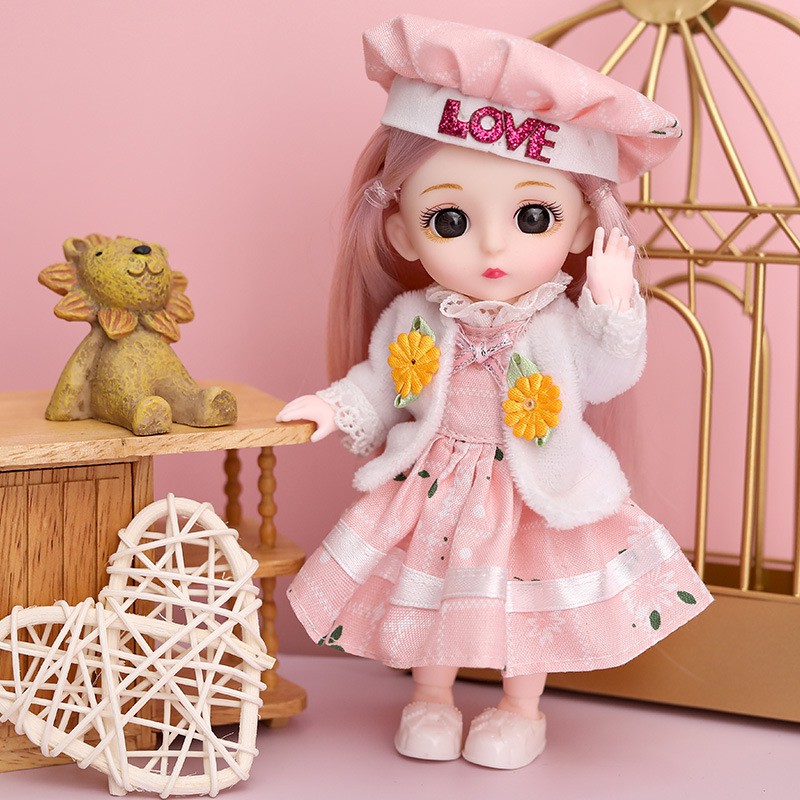Bộ BúP Bê Đồ Chơi 3D Trang ĐiểM MắT 16cm Tỷ Lệ 1 / 12 BJD - 13