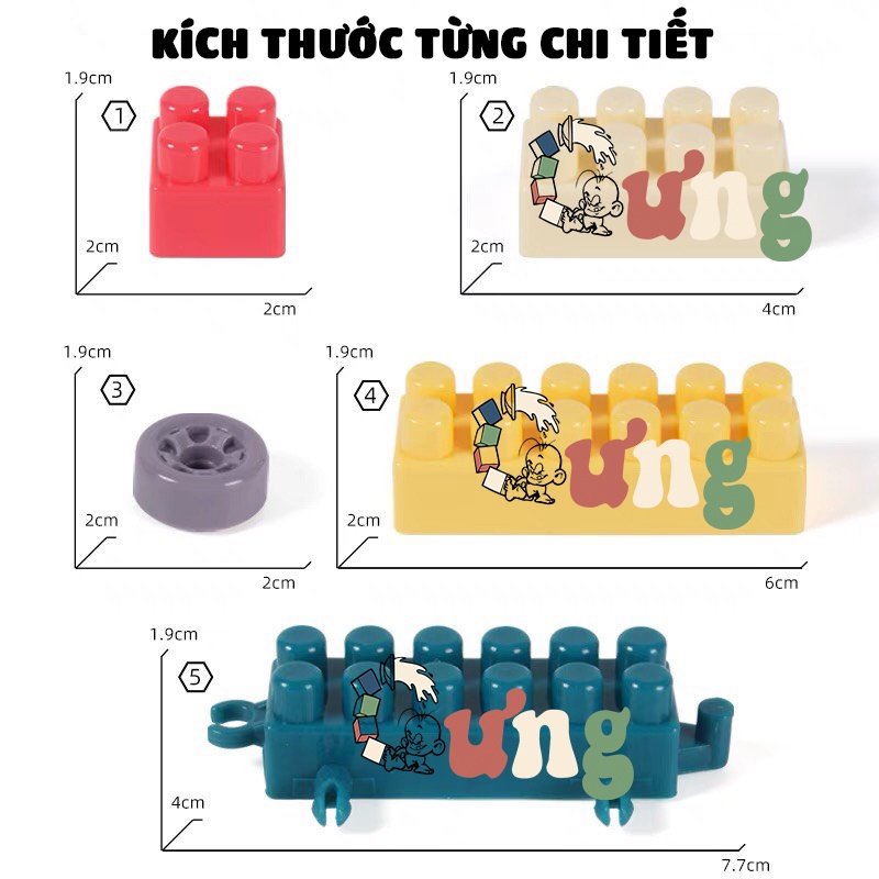 Bộ lego 520 chi tiết lắp ghép CƯNG đồ chơi lắp ráp cho bé thêm thông minh sáng tạo