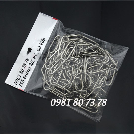 Dây phơi inox, dây phơi quần áo, dây phơi treo quần áo có 2 móc -SG