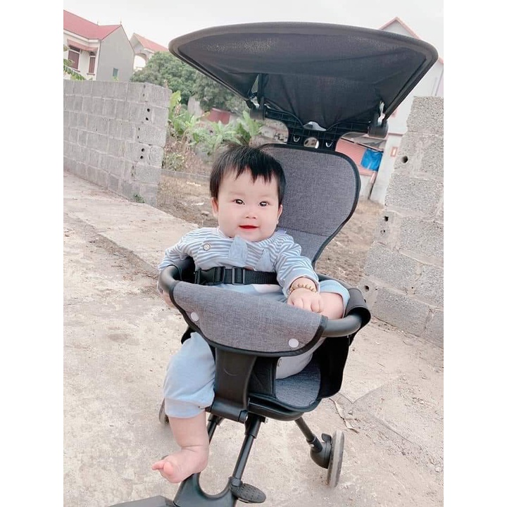 Xe đẩy 5 bánh gấp gọn du lịch thông minh