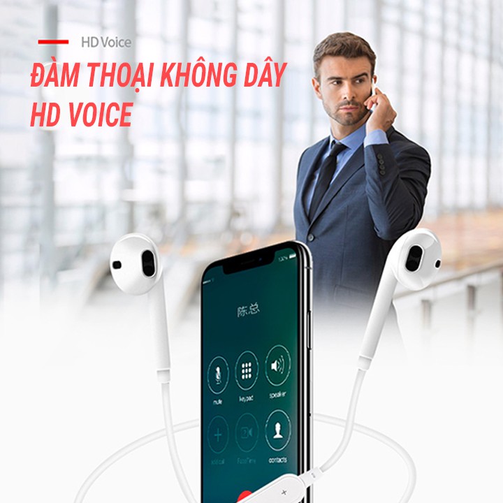 Tai nghe Bluetooth Sport S6 kết nối không dây giá rẻ có mic đàm thoại