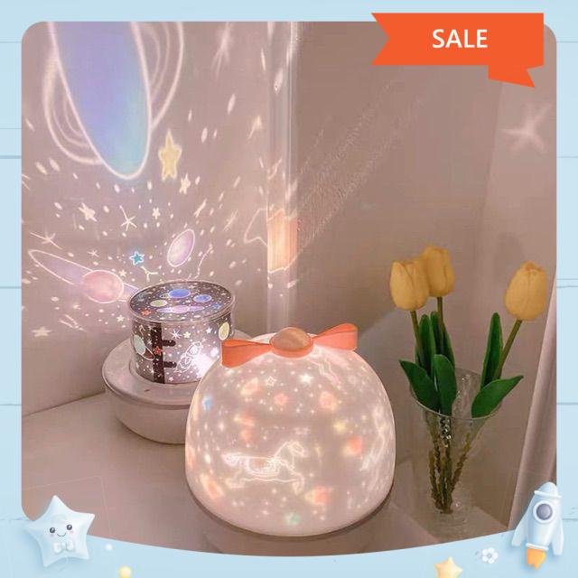 Đèn LED chiếu sáng 3D trăng sao - 6 chủ đề thay đổi, sạc USB
