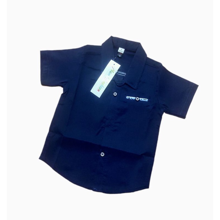 Áo Sơ Mi Cộc Tay Bé Trai Vải Co Giãn Đẹp 10-18kg