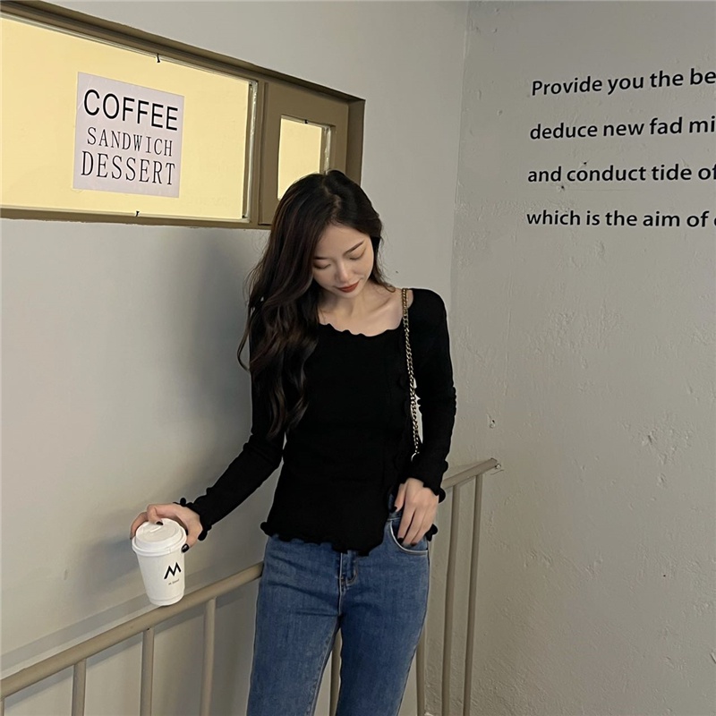 Áo Len Nữ Dài Tay Cổ Tròn Thời Trang Hàn