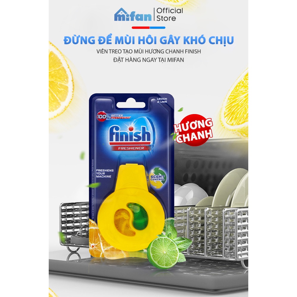 Viên Treo Khử Mùi Hôi Máy Rửa Bát Finish- Tạo Mùi Hương Chanh Hương Tự Nhiên Tươi Mát  - Mifan