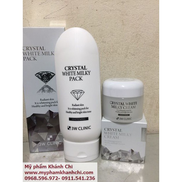 DƯỠNG THỂ CRYSTAL WHITE MILKY PACK-3W CLINIC