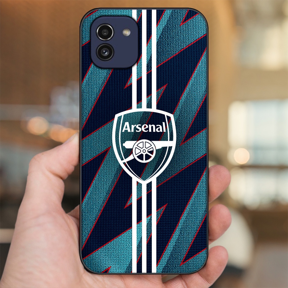 Ốp lưng Samsung A03 viền đen in hình Arsenal FC