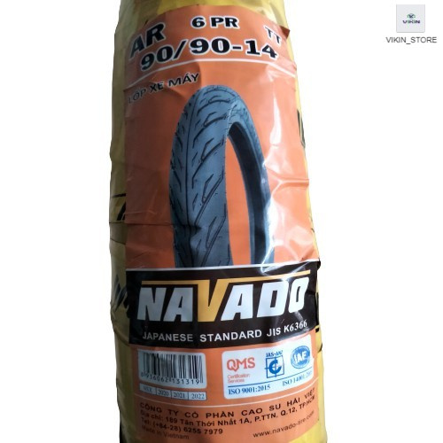 Vỏ xe AirBlade-Vision,Loại Có Ruột, Bánh Trước thông số 80-90-14 40P và Bánh Sau 90-90-14 46P Navado