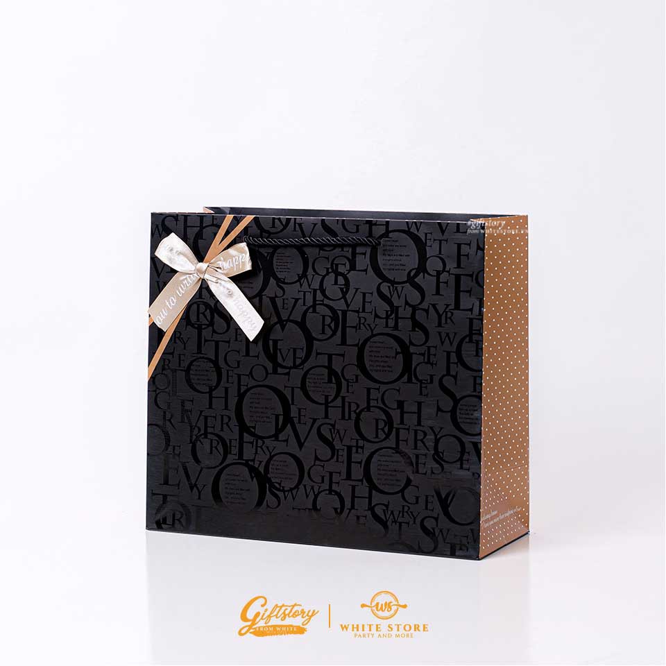 Túi Giấy In UV Họa Tiết Chìm Cao Cấp BLACK LUXURY - Đựng quà tặng sang chảnh chất lượng cao cấp chỉ có tại WhiteStore.vn | BigBuy360 - bigbuy360.vn