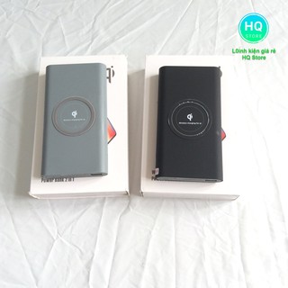 Sạc không dây chuẩn Qi kiêm pin dự phòng 10000 mAh cho các dòng smartphone Iphone 8, iphone X, samsung Note8